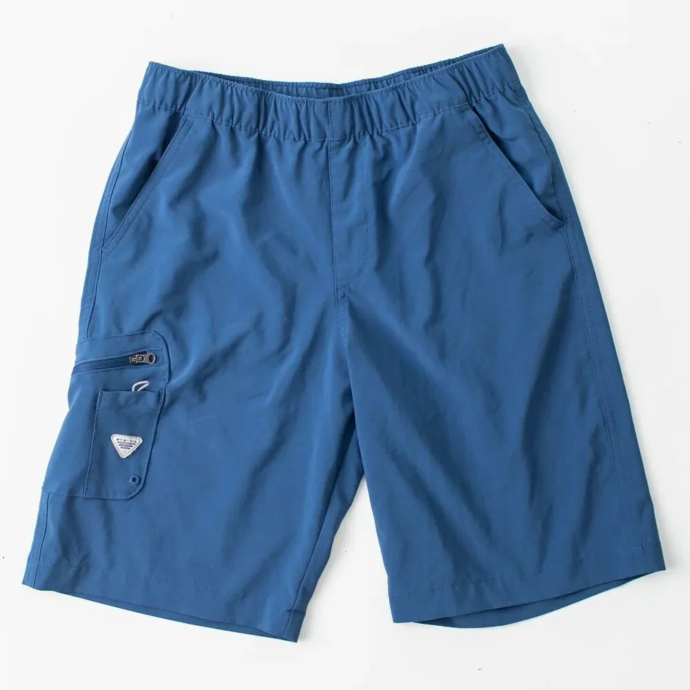 Columbia PFG Omni-Shade Youth Large 14/16 Blue Fishing Cargo Shorts Performance